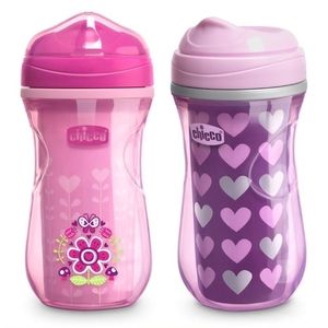 CHICCO Kubek Active thermo z twardym ustnikiem 200 ml, różowy