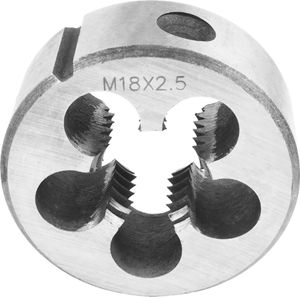 BAUSTER® HSS Metrisch Gewindeschneid und Gewindeschneideisen Schneideisen M18x 2,5 Regelgewinde Aussengewindeschn, Fadenschneider