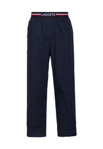 LACOSTE Herren Pyjamahose Schlafanzughose Long Pants Loungewear Homewear Webhose, Farbe:Blau, Größe:M, Artikel:-166 navy