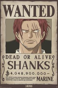 One Piece Poster Wanted Shanks 91,5 x 61 cm