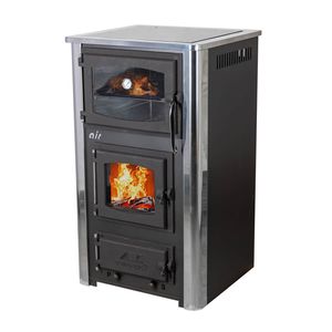 Kaminofen mit Backfach und Herdplatte mit Glaskeramik ABC Concept 2 Air Mini Holzofen 10 kW Kamin Ofen Holz Werkstattofen Schwedenofen Hüttenofen Heizofen Holzofen