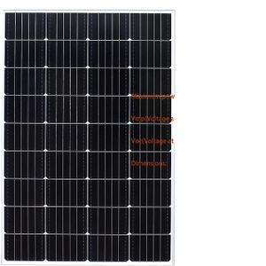 Solární panel, pevné sklo, monokrystalická technologie, 200 W