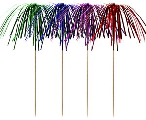 PAPSTAR Partypicker "Feuerwerk" aus Holz farbig sortiert 100 Stück