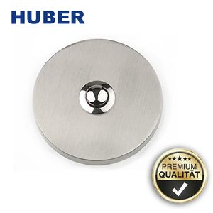 Huber 12010 Klingelplatte rund Klingel Edelstahl Klingelknopf auf Putz