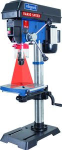 Stolní vrtačka Scheppach DP18Vario 550W | 16mm sklíčidlo | plynulá regulace otáček | LED a laser | stůl 240x240mm | sloupová vrtačka