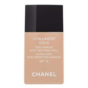 Chanel Vitalumiere Aqua UltraLight Skin Perfecting Makeup 22 Beige Rose Make-up für eine einheitliche und aufgehellte Gesichtshaut 30 ml