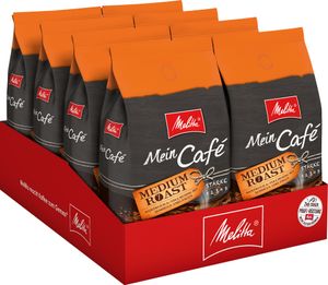 MELITTA Ganze Kaffeebohnen Mein Café Medium Roast 8x1 kg samtweich vollmundig