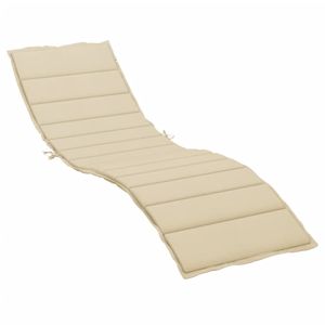 vidaXL Sonnenliegen-Auflage Beige 200x70x3 cm Oxford-Gewebe