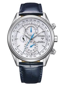 Citizen AT8260-18A Eco-Drive Solar Funk-Armbanduhr für Herren mit Lederband