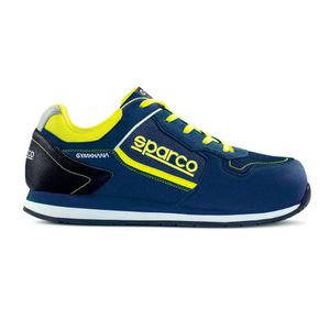 Sparco 07527BMGF Dani S1P SRC Sicherheitsschuh, Blau/Gelb, 44