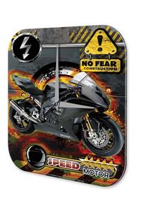 Wanduhr Motorrad Garage  Motorrad Blitz No Fear Wanddeko Uhr Retro