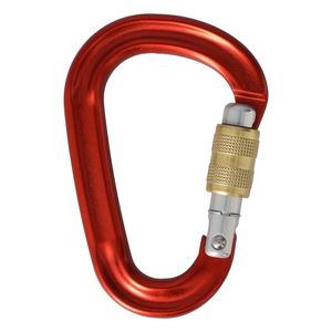 STUBAI HMS Karabiner Pico | Rot | Karabiner mit Schraubsicherung, Leichter Schraubkarabiner, Sicherungsgerät zum Klettern