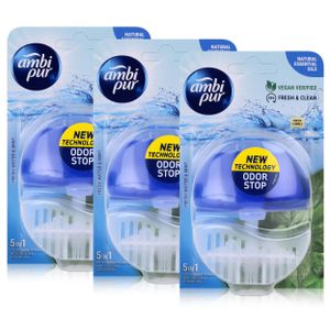 Ambi Pur WC-Frische Fresh Water & Mint 55ml - Lufterfrischer (3er Pack)