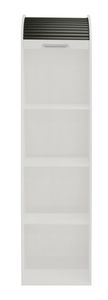 Jalousieschrank "Jalousieschrank" in weiß matt lack / graphit mit 2 Einlegeböden. Abmessungen (BxHxT) 46x192x44 cm