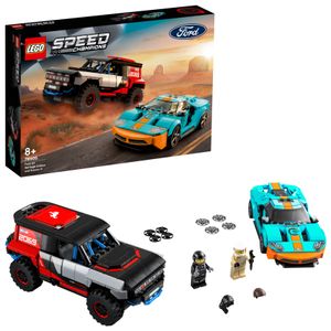 LEGO 76905 Speed Champions Ford GT Heritage Edition und Bronco R Rennauto, Modellauto, Spielzeugauto