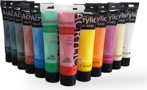 Farby akrylowe 100 ml 12 popularnych kolorów Zestaw Farb Phoenix