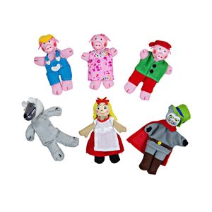 Bigjigs Toys Czerwony Kapturek pacynki na palce