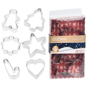 LA CUCINA Ausstechformen AUSSTECHER für Kekse Lebkuchen WEIHNACHTEN 6 Stück verschiedene Größe