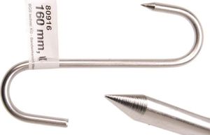 KRAFTMANN 80916 Fleischerhaken, 160 mm, INOX