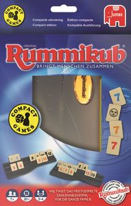 Jumbo Spiele Original Rummikub Kompakt Spiel - der Spieleklassiker als Reise-Edition - Gesellschaftsspiel für die ganze Familie, 7 Jahre+