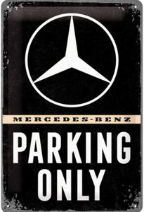 Plechová Ceduľa Mercedes Benz Parking Only 20x30cm