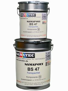 Spachtelmasse Spachtel Feinmörtel BS47 2,4kg 2K Epoxid Betonboden Samatec Reparaturmörtel Epoxy Bodenbeschichtung Ausgleichsmasse