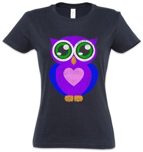 Urban Backwoods Comic Owl Damen T-Shirt, Größe:XL