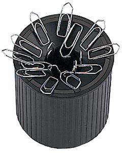 helit Klammernspender Linear aus Polystyrol schwarz mit Magnet