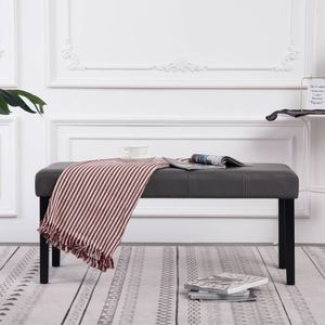 vidaXL Lavice 106 cm šedá Imitace kůže