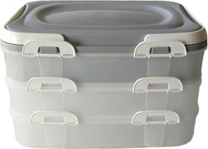 Prenosný box PIKNIK s držadlami, 3 poschodia, 40x30x27cm plast