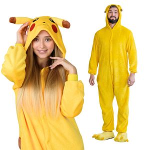 Pyjama Onesie Kigurumi Kostüm für Erwachsene Pokemon Pikachu M: 155 - 165cm