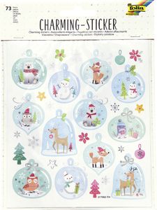 folia Weihnachts-Sticker Charming Christmas I 2 Blatt