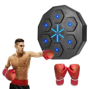 Inteligentní boxerský trenažér, nástěnné provedení, připojení Bluetooth, s rukavicemi pro dospělé (červený)