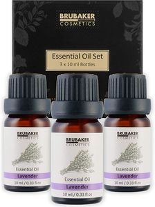 BRUBAKER 3er-Set Lavendel Öl - Stressabbau, Entspannung & Schlaf - Ätherische Öle Aromatherapie Geschenkset 3 x 10 ml Lavendelöl Naturrein & Vegan