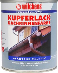 Wilckens Kupferlack Dachrinnenfarbe glänzend, 750 ml