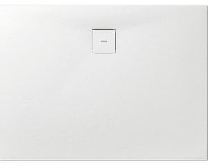 Duschwanne Mineralguss BREUER Modern Line Steinoptik weiß 100 x 120 cm