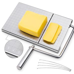 Pro Käsehobel Edelstahl Käseschneider, Draht-Käseschneider für Käsebutter mit genauer Größenskala NEU Küchenwerkzeug