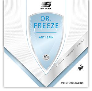 Sunflex DR. Freeze Tischtennis-Belag, 1,25mm Schwamm schwarz| Tischtennisschläger Tischtennisbelag