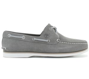 Timberland Classic Boat Shoes 2-Eye - Herren Bootsschuhe Suede-Leder Grau 0A43W1-085 , Größe: EU 45.5 US 11.5