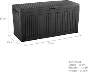 Keter Garten-Aufbewahrungsbox Comfy 270 L Anthrazit