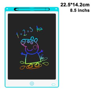 LCD Writing Tablet, 8.5/10 Zoll LCD-Schreibtafeln mit Bunter Schrift, Grafiktabletts Schreibplatte Digital Schreibtafel Papierlos Maltafel für Kinder Schule Graffitik Malen Notizen(Blue,8.5 inches)