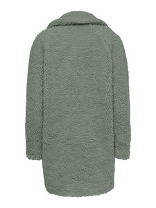 Only Damen Mantel OnlAurelia Sherpa Coat Kurzmantel Teddy-Jacke Herbst/Winter, Farbe:Grün, Größe:XS
