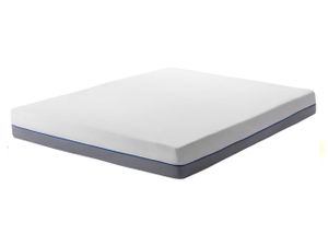 BELIANI Doppelter Schaum Memory Foam Matratze Weiß und Grau 140 x 200 cm Viskoelastisch Medium Härtegrad