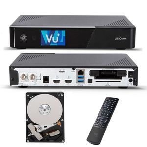 VU+ 1x Uno 4K SE DVB-S2 FBC Sat Receiver Twin Tuner PVR Linux Satellitenreceiver UHD TV Receiver 500 GB HDD Festplatte