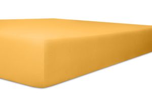 Kneer - Spannbetttuch - Qualität 93 *Exclusive-Stretch - Farbe:  07 Gelb - Größe: 180/200 - 200/200 cm