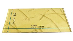 Ersatzglas für Grablaterne | Grablicht - Gussantik Gelb - nach Wunschmaß -  177 mm x 58 mm