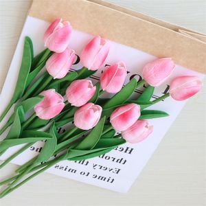 10 kusov umelých tulipánov Kvetina Falošné kvety Kytica umelých tulipánov, ružová