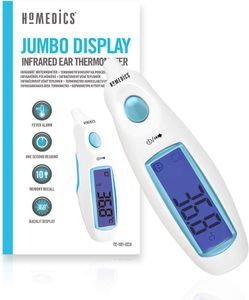 HoMedics Medizinisches Infrarot Ohr-Thermometer Fieberthermometer mit großem Display