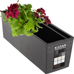 KADAX Doniczka Skrzynka Balkonowa + Wkład 19x56cm Grafit KADAX Doniczka Skrzynka Balkonowa + Wkład 19x56cm Grafit