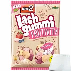 Nimm 2 Lachgummi Frutivity Yoghurt 6 Geschmacksrichtungen und 20% Fruchsaft (225g Packung) + usy block
